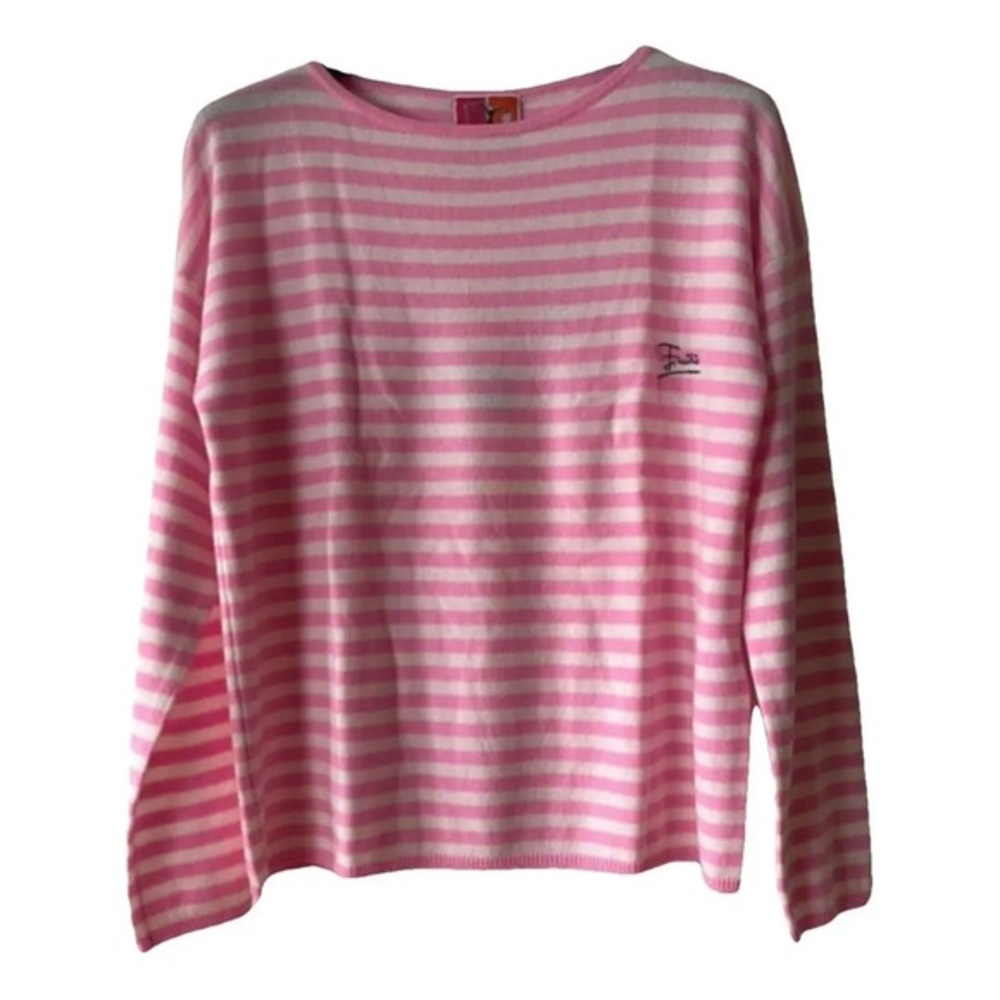 Emilio Pucci pink stripe cashmere sweater - XS
